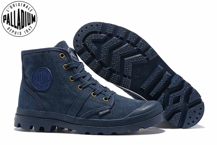 Paladio Pampa Hi 52352-zapatillas de deporte azul vaquero para hombre, botines cómodos de alta calidad, zapatos informales de lona con cordones, talla 39-45
