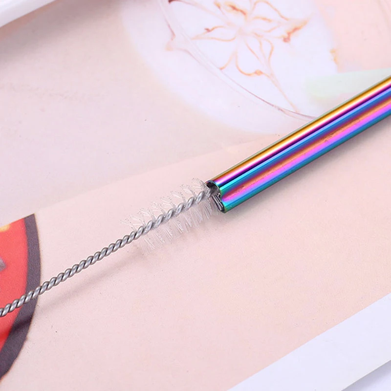 

Reusable Stainless Steel Straws Heart-shaped Metal Straws Pearl Milkshake Fat Beverage Colorful Straws Bar Party Accessory New