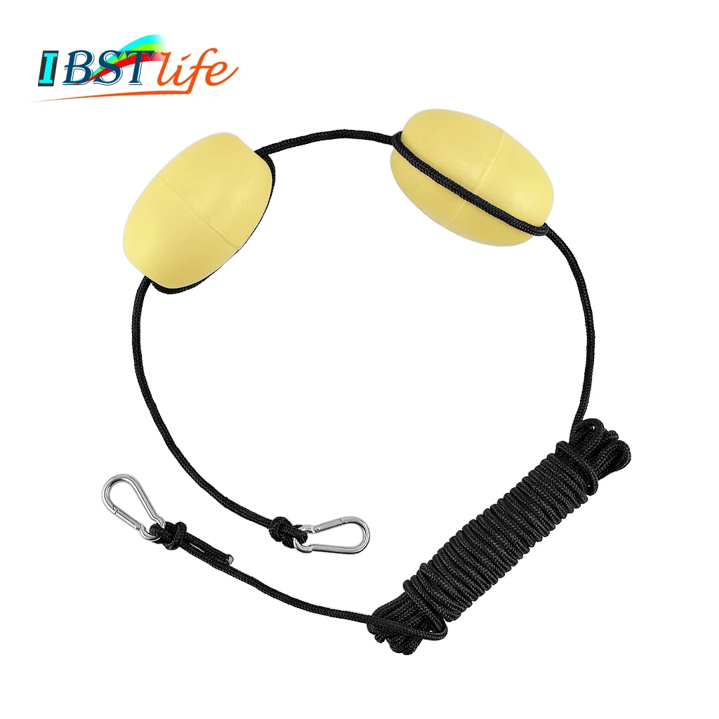 

Kayak Tow Rope Boating Floating Throw Anchor Line With Dual Floats End Clips Float Rope Buoy Safety Gear Buoyant Accessories