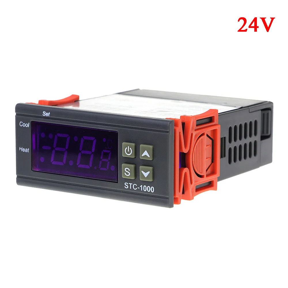 24V СВЕТОДИОДНЫЙ цифровой регулятор температуры STC-1000 12 В 12 в 24 В 220 В термостат и нагреватель управление кулером - Цвет: 24V