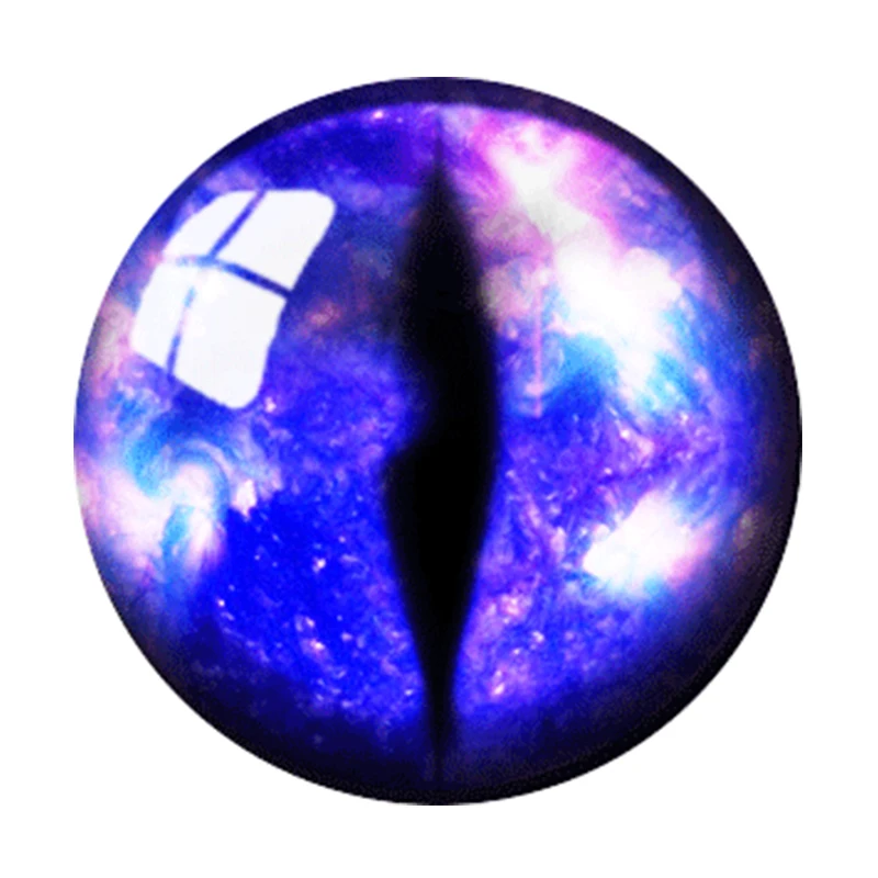 10-30pcs 10mm-30mm Round Handmade Dragon Cat Eyes Photo Glass Cabochons Base Setting Jewelry Charms Accessory No.1009 - Цвет: Style K