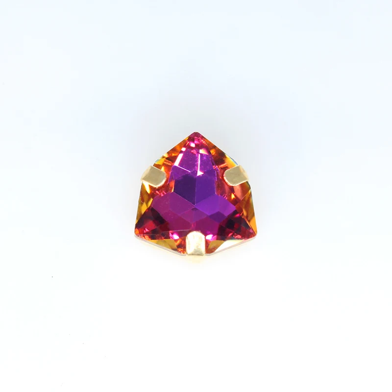 12mm fuchsia flame 12p многоцветный цвет пламени плоское шитье стекло, кристалл, камень пришить стразы драгоценности Позолоченные Кнопки DIY аксессуары для одежды - Цвет: 12mm fuchsia flame