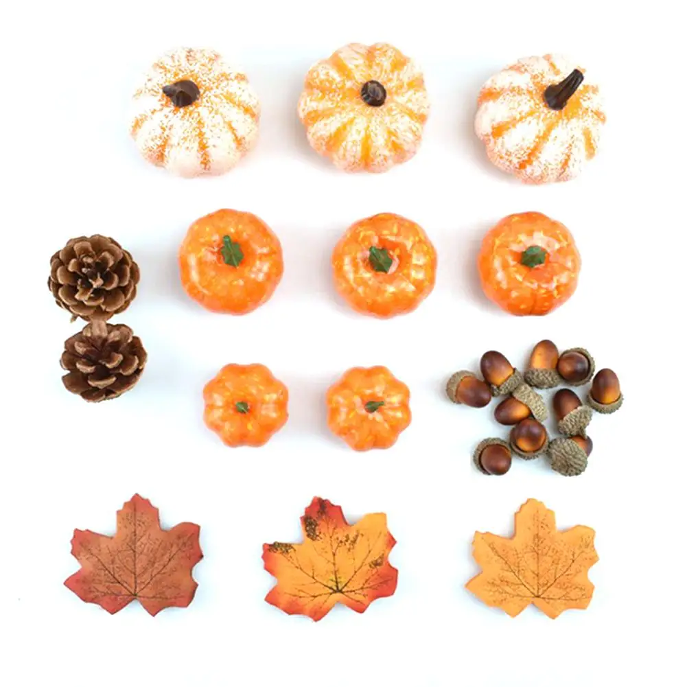 50 шт. новые осенние искусственные мини тыква листья желуди декоративные ягоды