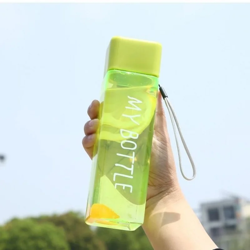 Простая Корейская чашка пластиковая прозрачная розовая портативная креативная