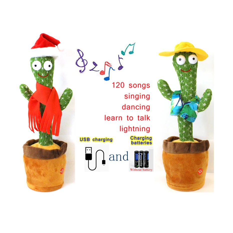 

Singing Dancing Cactus Toy 120Songs Learning Speak Luminous Fidget Toy Only One In The Head I Have Early Childhood Education Toy