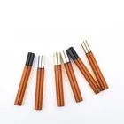 50 шт.лот, 10 мл, янтарный Тонкий Стеклянный рулон на бутылке, проба образцов, флаконы для эфирного масла с металлическимстеклянным шариком