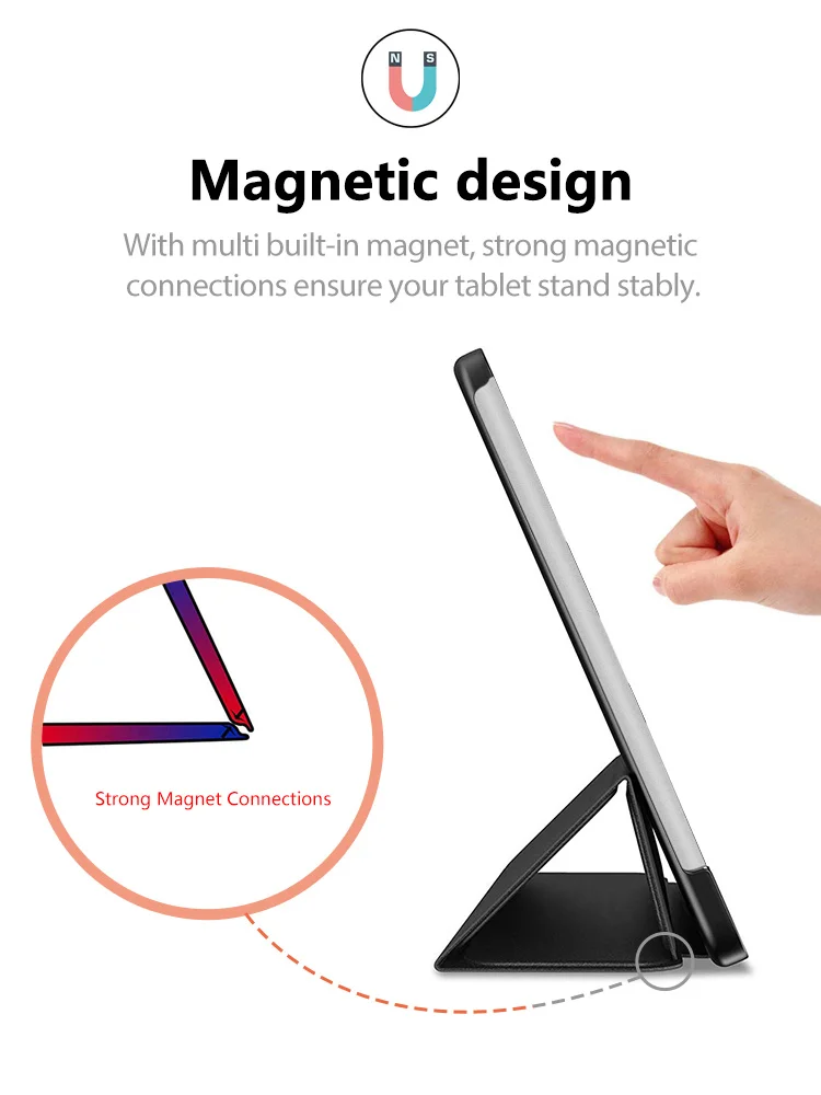 Чехол для планшета huawei MediaPad T3 10 9,6 дюймов AGS-W09 L09 умный защитный чехол для Honor Play Pad 2 9," чехол с бесплатной ручкой