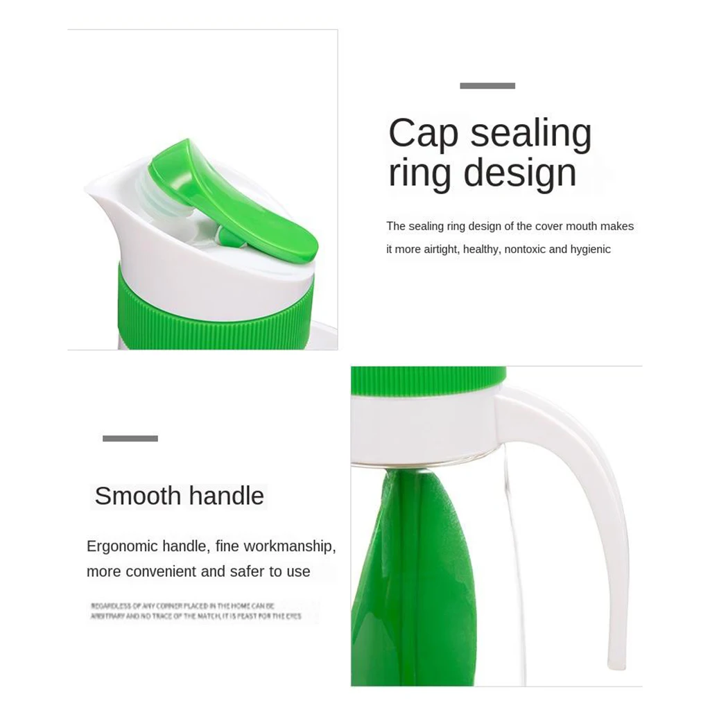 

Salad Dressing Mixer Bottle Kitchen Dressing Container for Sauce Oil Green