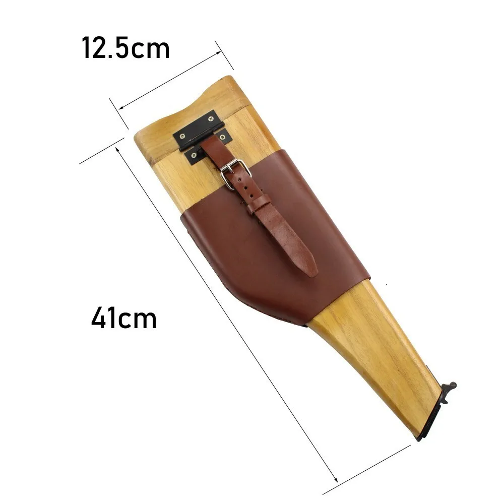 WW2 немецкая армейская деревянная кобура Mauser C96 с кожаным ремешком Охотничья CN.DE |