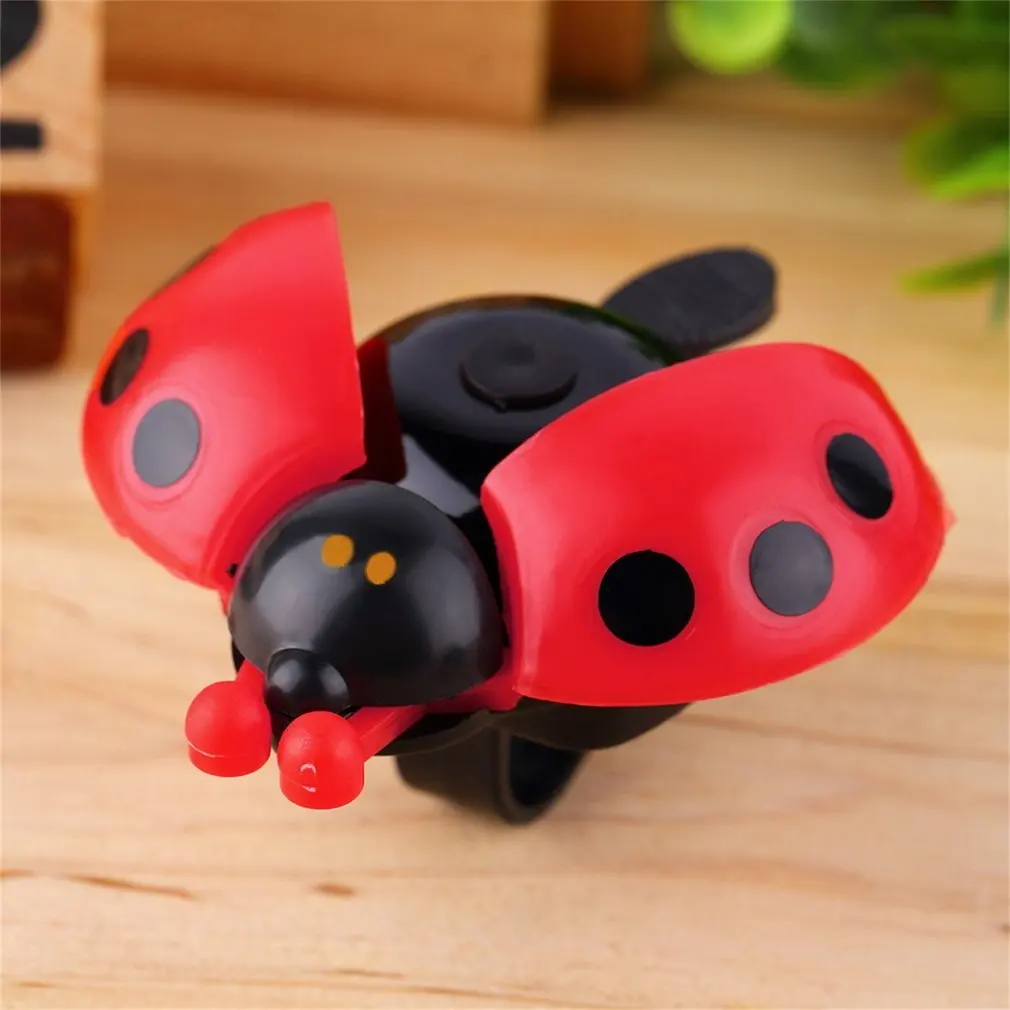 

Colorful Plastic Clear Melodious Bell Sound Lovely Kid Beetle Ladybug Ring Bell For Cycling Bicycle Bike Ride Horn Alarm