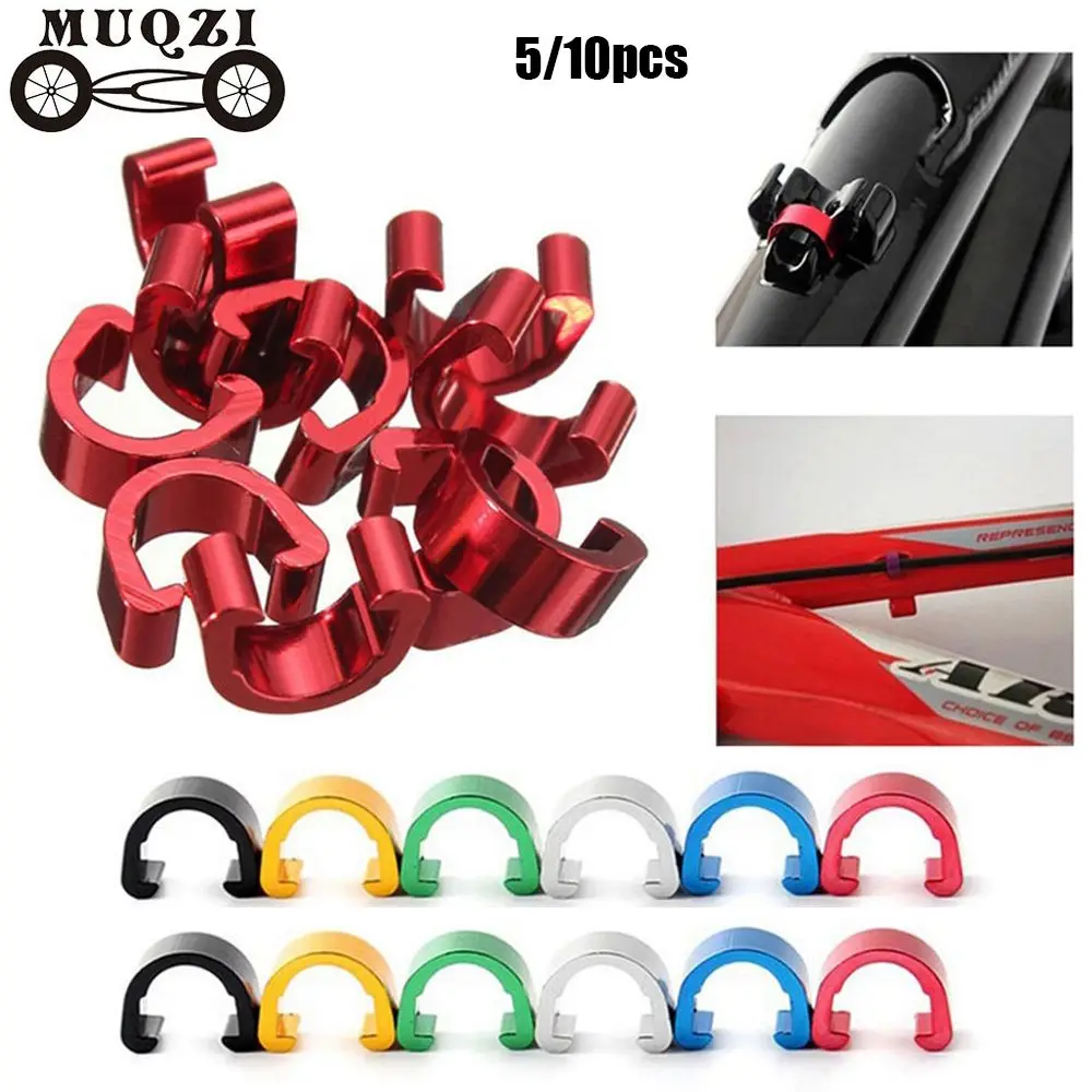 5/10pcs For Brake Cable/Derailleur Line Case C-buckle Clasps Bicyle C Shape Clips Housing Hose Outdoor MTB Bike Road Guide |