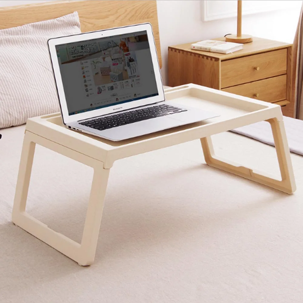 

Modern Desk Foldable With Groove Plastic Study Adult Notebook Laptop Stand For Sofa Bed Camping Table Office Furniture
