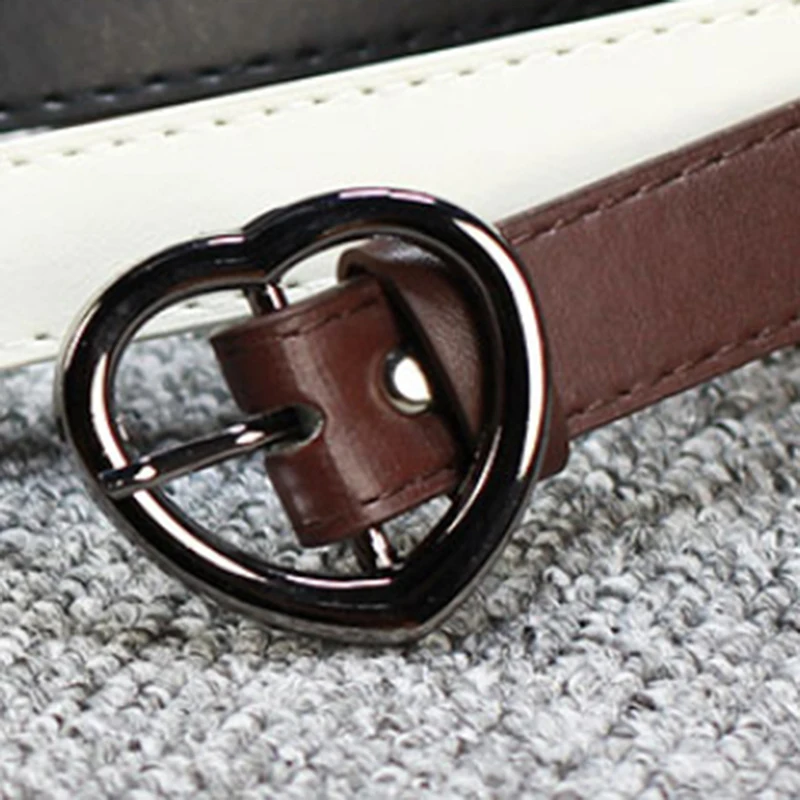 Модный кожаный ремень для женщин с металлической пряжкой в виде сердца корсет