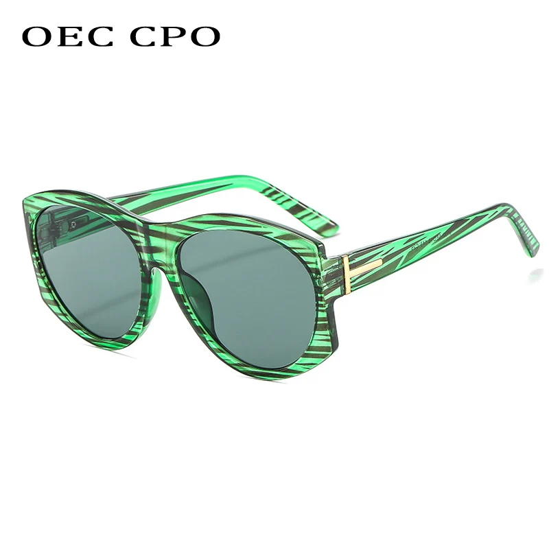 

OEC CPO Fashion Oversized Women Sunglasses Brand Designer Vintage Colorful Punk Sun Glasses Ladies Shades UV400 Eyewear O1207