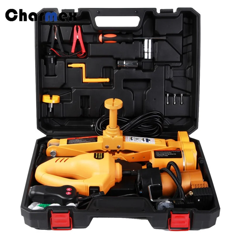 Charmex Car Emergency Tool 3 In 1 Car Repair Kit Electric Car Jacks Wrench Inflator