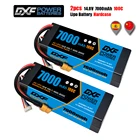 Аккумулятор DXF, 2 шт., Lipo, 2S, 3S, 4S, 7,4 В, 11,1 В, 14,8 в, 7000 мА  ч, 100C, 200C, для 18, 110, багги, грузовика, внедорожника, лодки, четыре привода