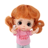 muziwig 18 bjd doll wig long curly bangs hair natural color high temperature doll accessories for diy bjdsd dolls gift toy