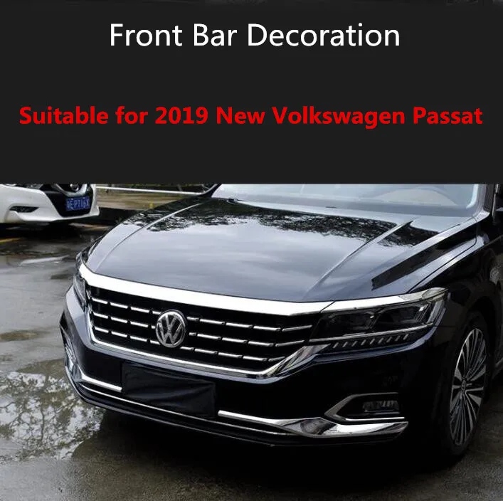 

Front Bar Anti-collision Bar Front Bar trim Suitable for Volkswagen 2019 New Passat Refitted Stainless Steel Decoration