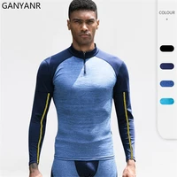 ganyanr running t shirt compression gym sport fitness sportswear dry fit crossfit training workout football jerseys long sleeve