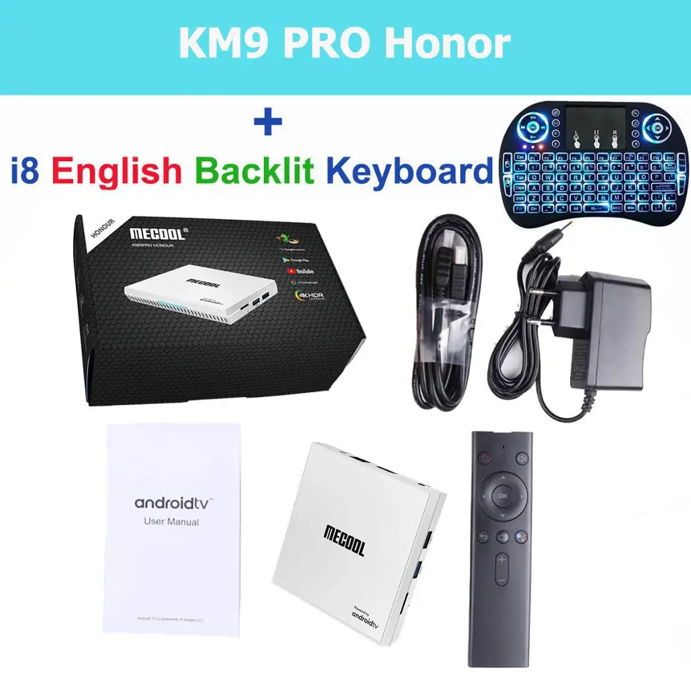 KM9 PRO H i8 light Mecool KM9 PRO Honor tv Box 4G 32G консоль Android 9,0 Amlogic S905X2 USB3.0 4K HDR 2,4G/5G двойной wifi BT 4,1 Android tv Box - Цвет: KM9 PRO H i8 light