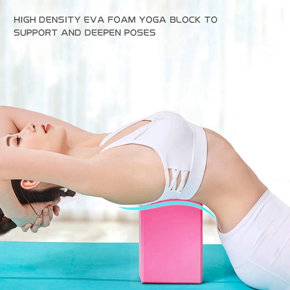 

New 1 Pair Yoga Blocks EVA Foam Brick 3x6x9 Inch Comfy Soft Non-Slip for Exercise Pilates Fitness XD88