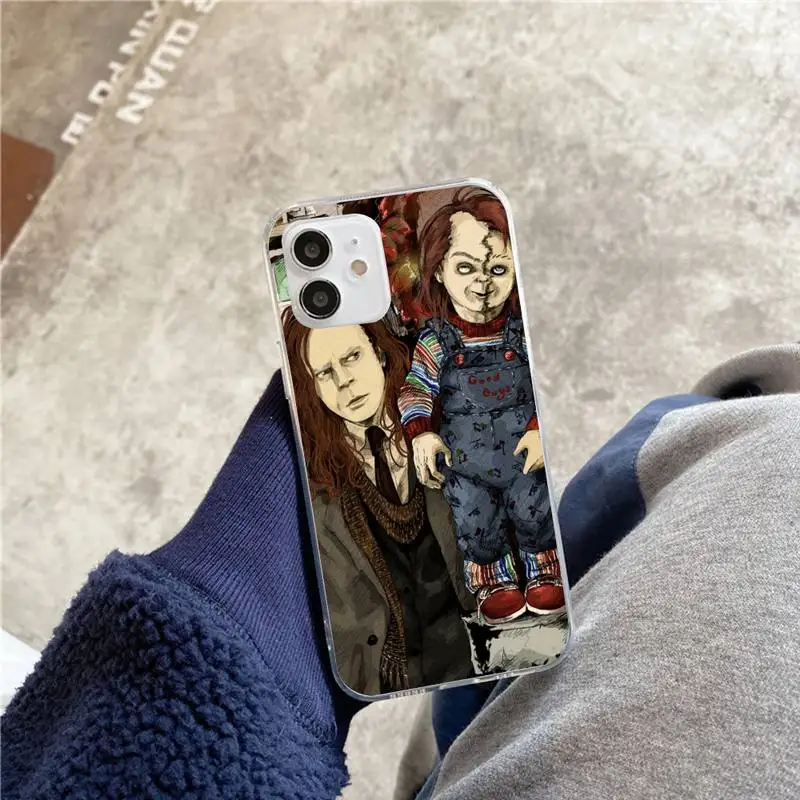 

CHUCKY HORROR CHURSE OF CHUCKY Phone Case For iphone 5s 6 7 8 11 12 plus xsmax xr pro mini se Transparent Cover Fundas Coque