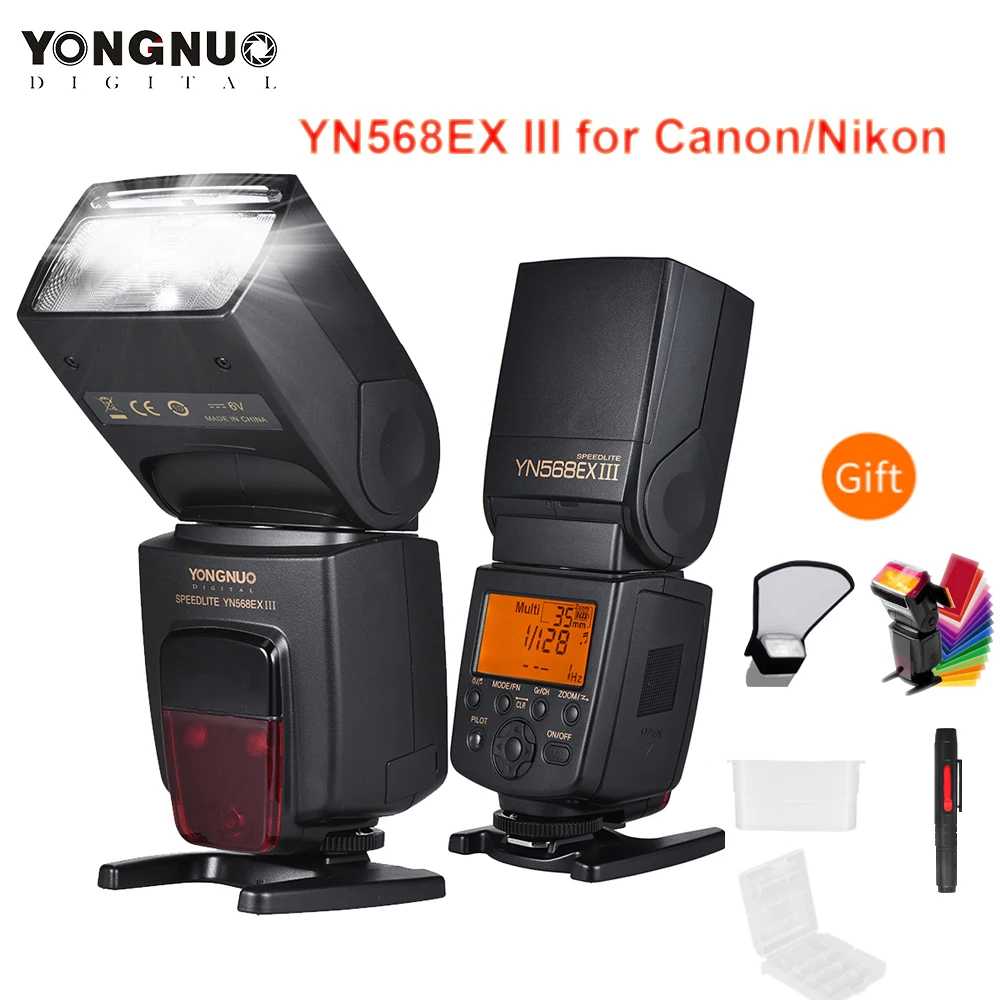 Беспроводная вспышка YONGNUO YN568EX III speediii TTL HSS для Canon EOS 1100d 650d 600d 700d Nikon D800 D750 D7100 |