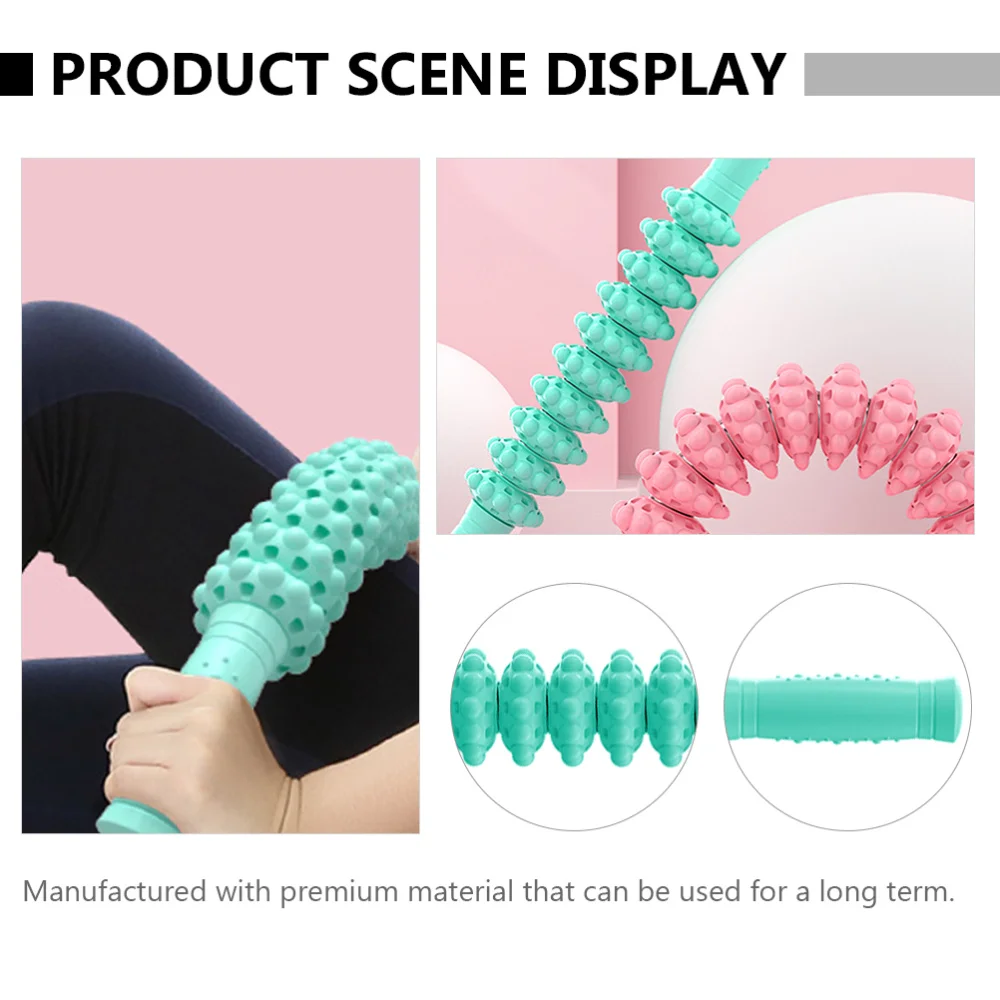 

1pc Stick Muscle Massaging Roller Bendable Roller (Green)