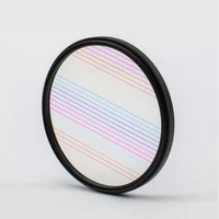 77mm 82mm rainbow starlight drawing filter widescreen movie special effects horizontal spot filter shooting night scenes