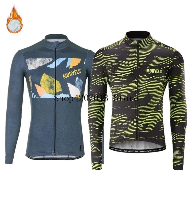 2019 Новинка Morvelo Зима Весна Тепловая флисовая Светоотражающая велосипедная