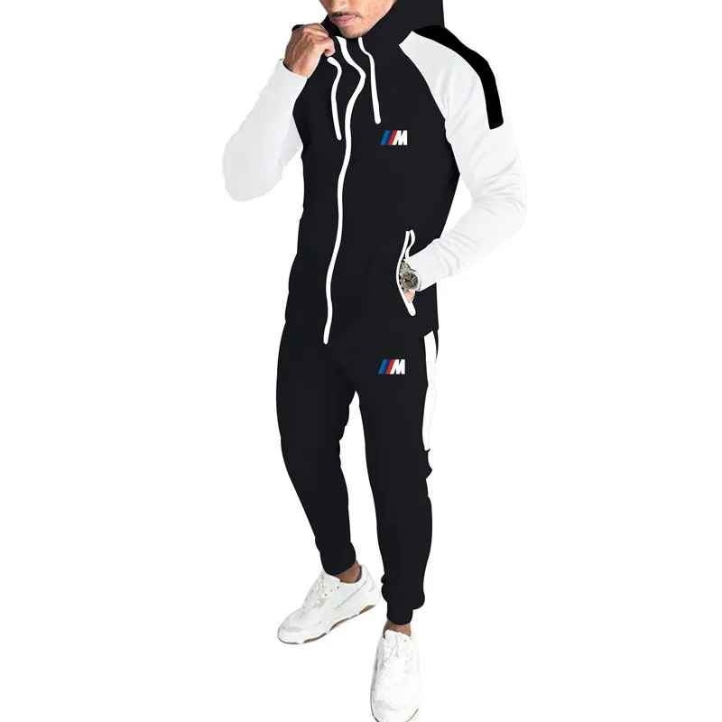 

2021 Autumn Men's New BMW Brand Casual Sports Hoodie + Pants Sports Suit Casual Sports Men's Two-Piece Direct Sales