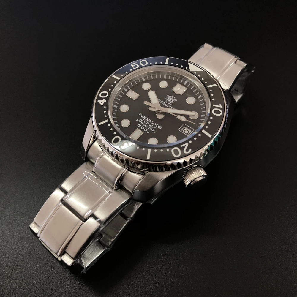 Сталь погружения бренд класса люкс Для мужчин часы Автоматические световой 300 м