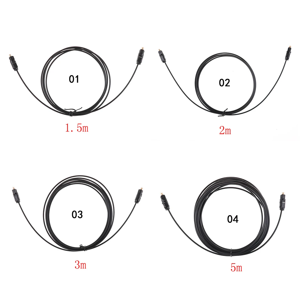 Цифровой аудио оптоволоконный кабель Toslink шнур SPDIF ПВХ для DVD VCR плеера Hi-Fi