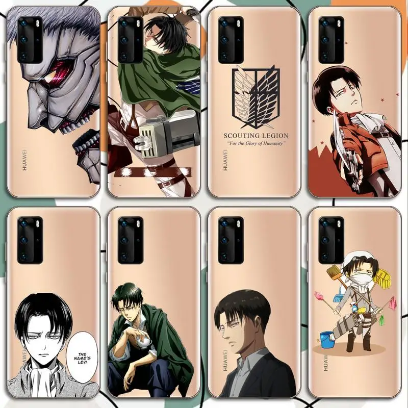 

Attack on titan japanes anime Phone Case Transparent for Huawei mate 20 10 9 8 X S 5G Z Enjoy pro plus