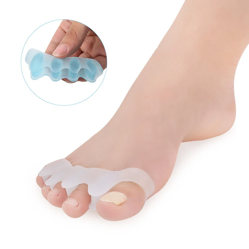 1 пара силиконовых корректирующих разделителей для пальцев ног выпрямитель