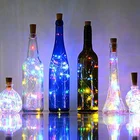 Батарейка в комплекте, пробка для винной бутылки, сказочное освещение, Рождественское украшение, светодиодная гирлянда для новогоднего праздника, украшение для вечеринки