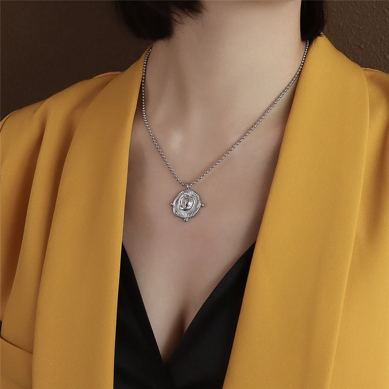 

Women Girl Jewelry Elegant Irregular Geometric Pendant Luxury Designs Gold Colors Stainless Steel Initial Necklace Free Shipping