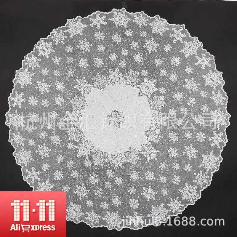 2019 Direct White Milk Customizable Tablecloth European and American Classical Snowflake Simple | Дом и сад