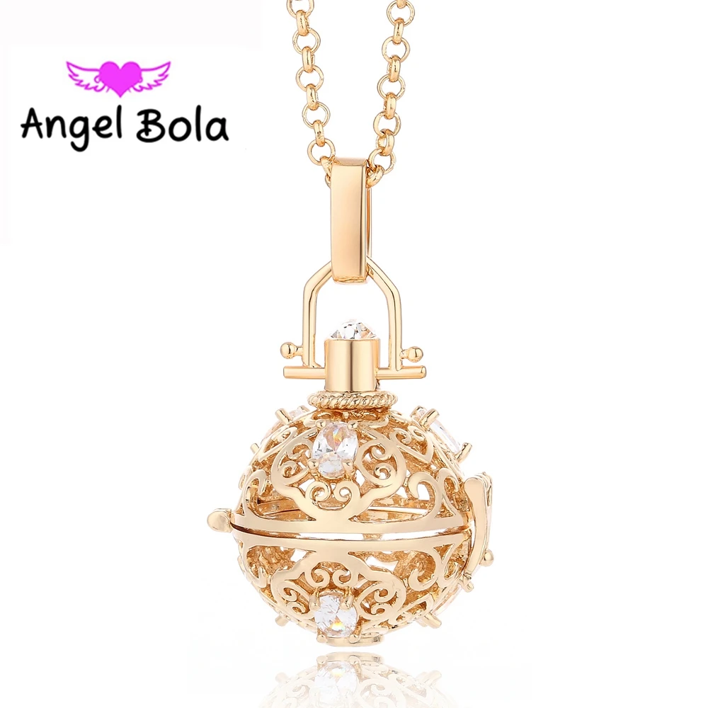 Ароматерапия кулон циркон клетка ангел цепь Bola CZ звук мяч сменный для женщин