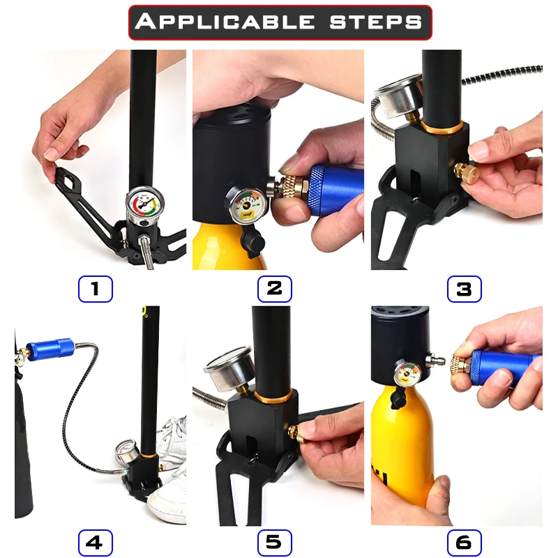 DCCMS 4 ступенчатый насос высокого давления PCP ручной воздушный 30mpa 4500psi HPA для охоты