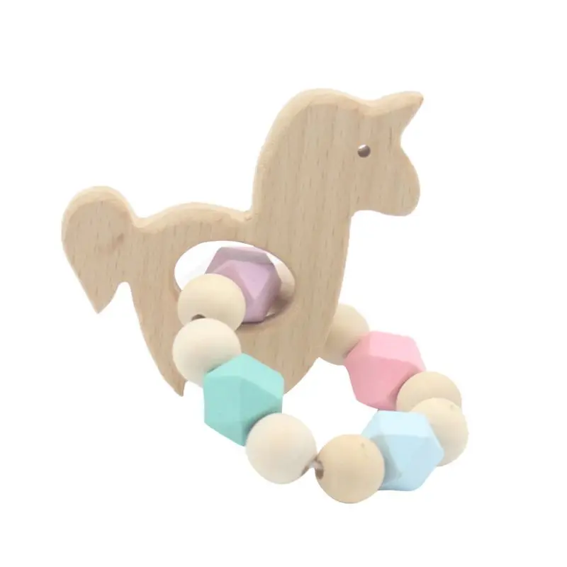 7 цветов Детский Прорезыватель для зубов браслет грызунов молярная палочка