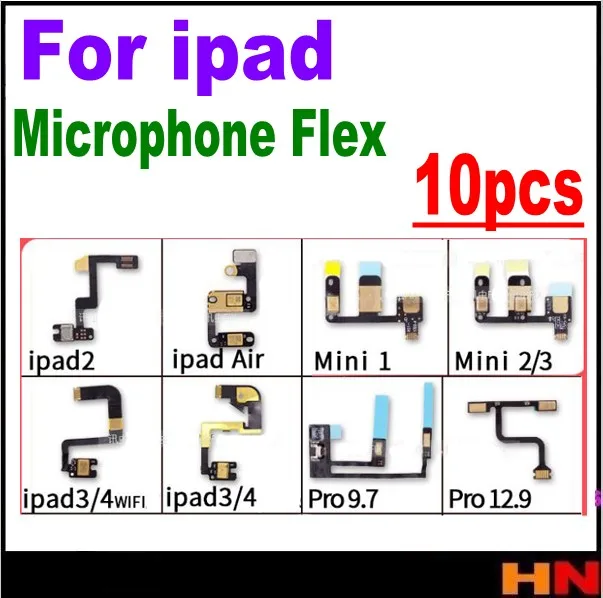 10 шт. внутренний гибкий кабель для микрофона ipad 2 3 4 5 6 mini1 9 7 12 2015 2017 air air2 передатчик