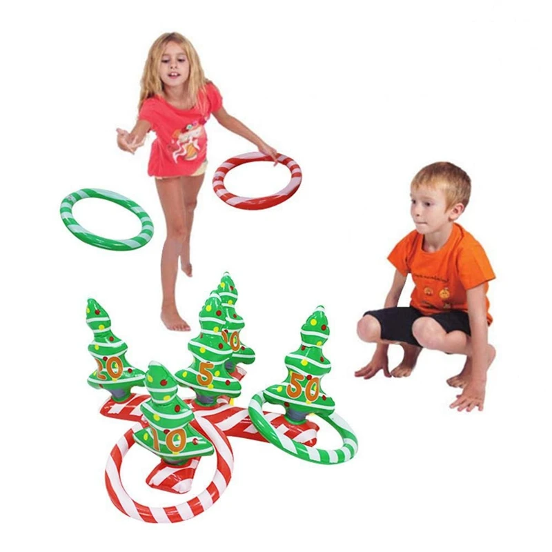 

Christmas Thg Toys Inflatable Ring Toss Game Set Ring Toss Yard Games for Family and Kids