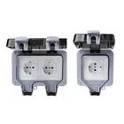 Водонепроницаемая уличная настенная розетка IP66, электрическая розетка 16 А европейского стандарта, панель электрической розетки, переменный ток 110  250 В