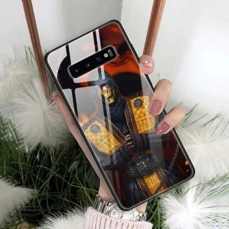 Mmoral Kombat чехол из закаленного стекла для samsung Galaxy S10 S10e S9 S8 Note9 Note 10 Plus 5G A50 A30 силиконовый край Funda Capa