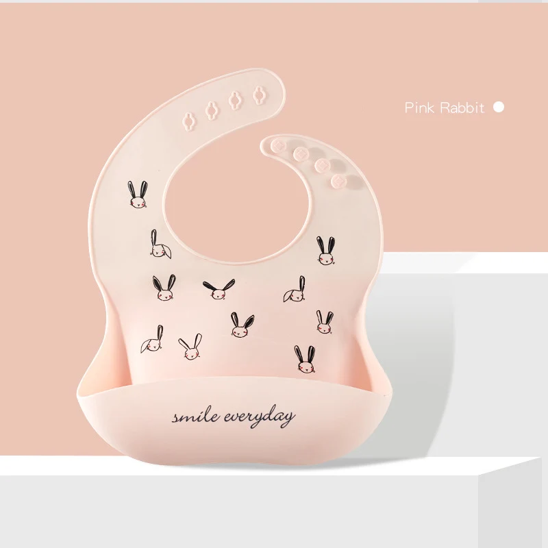 

Baby Bib Waterproof Children Silicone Bib Baby Saliva Rice Bib Wash Free Bib
