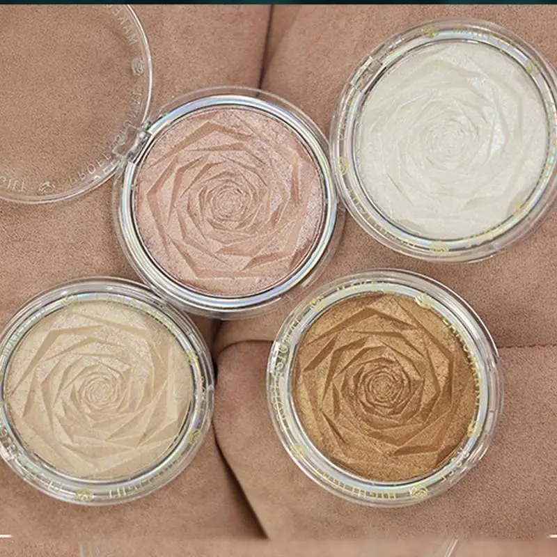 4 цвета хайлайтер пудра блестящая палитра макияж блеск для контурного макияжа