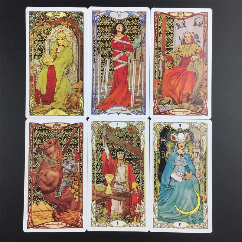 Новые золотые карты в стиле модерн Карты Таро и гид-бук игральные для вечерние