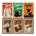 Украшение для кофейного бара, жестяные знаки, винтажная декоративная тарелка для кафе, домашний декор, декор для комнаты, магазина, бара, знаки