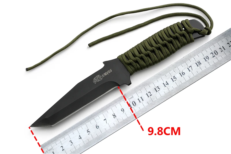 Нож с фиксированным лезвием 8CR13MOV стальные Прямые ножи и футляр для самообороны